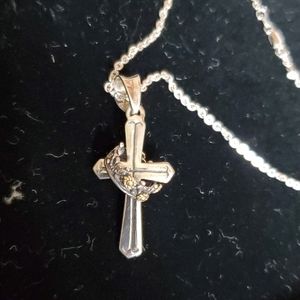 Sterling silver cross necklace